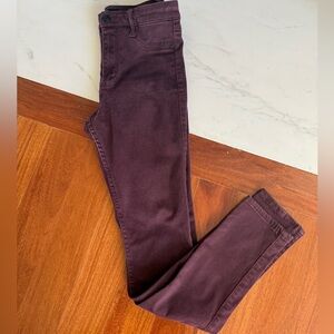 A&F Women Skinny Pants Sz 2/26W 
Plum Skinny Jeans Maroon Abercrombie & Fitch